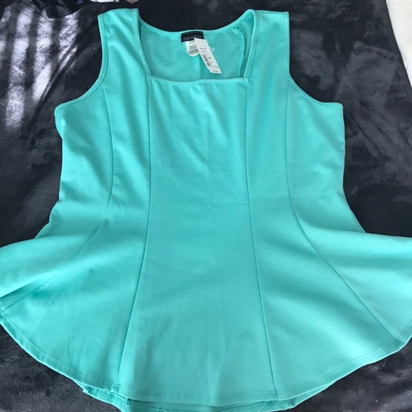 teal peplum top